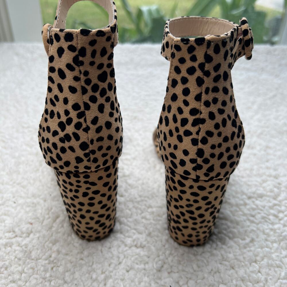 Qupid Leopard Print Open Toe Heels 6.5 - image 6